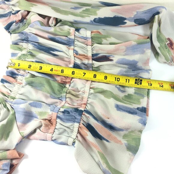 Sofia Jeans by Sofia Vergara Women’s Square Neck Peplum Top with Long Sleeves XS - Picture 9 of 11